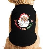 Groovy And Bright Santa Claus Christmas Doggie Tank thumb 0