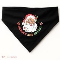 Groovy And Bright Santa Claus Christmas USA-Made Doggie Bandana thumb 0