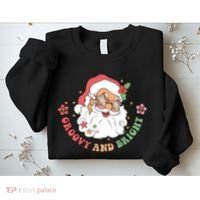 Groovy And Bright Santa Claus Christmas Sweatshirt thumb 2