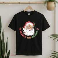 Groovy And Bright Santa Claus Christmas T-Shirt thumb 2