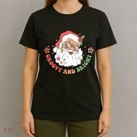 Groovy And Bright Santa Claus Christmas T-Shirt thumb 4