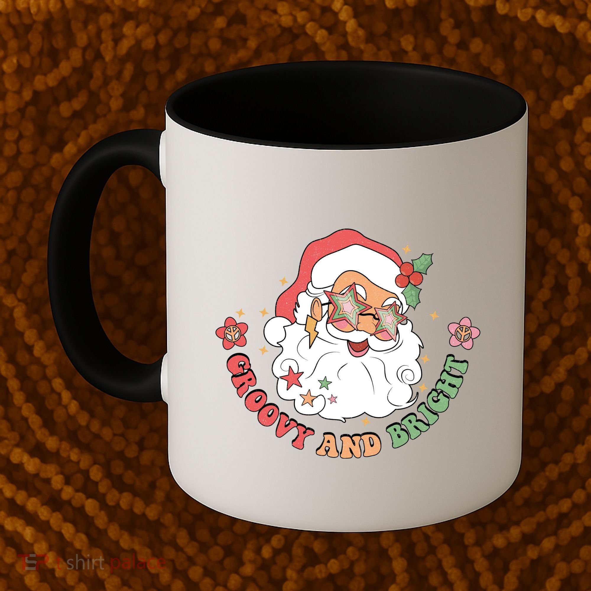 Groovy And Bright Santa Claus Christmas Coffee Mug