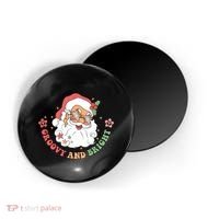 Groovy And Bright Santa Claus Christmas Magnet thumb 0