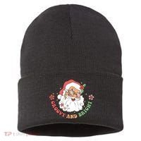 Groovy And Bright Santa Claus Christmas Sustainable Knit Beanie thumb 0