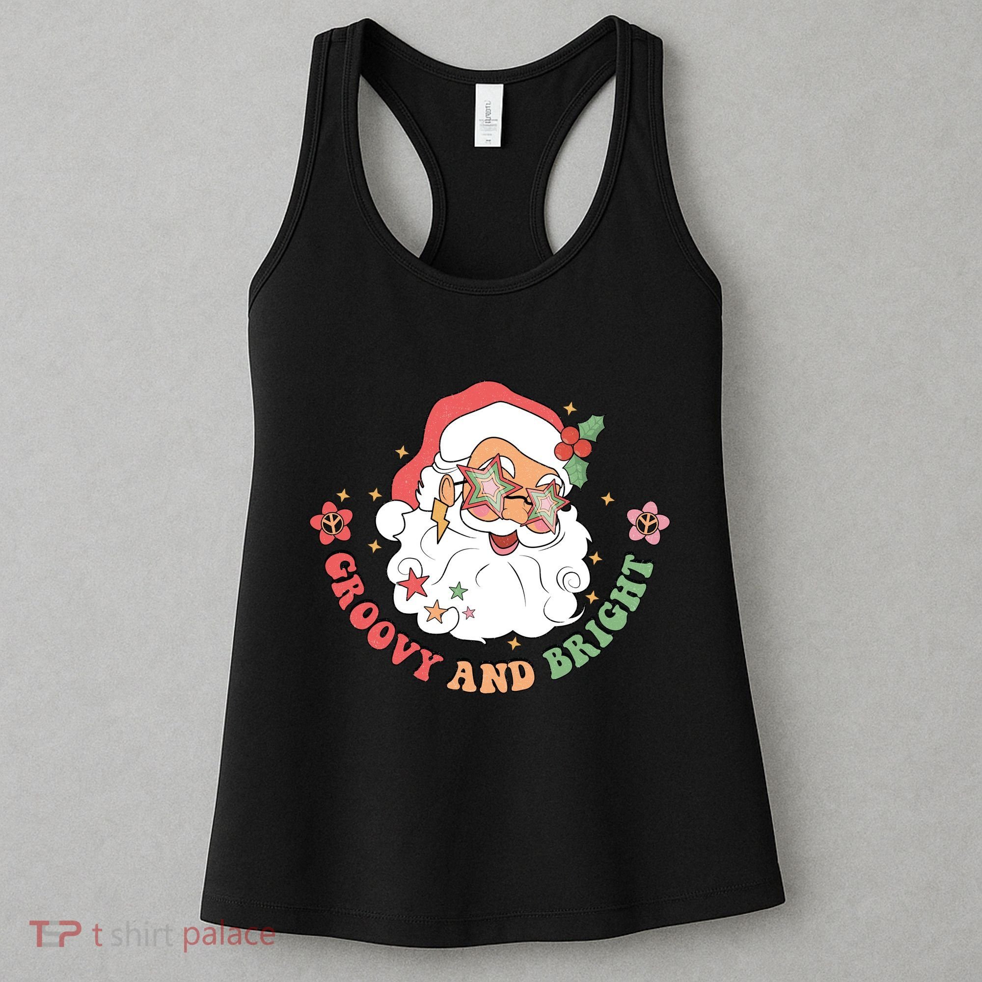 Groovy And Bright Santa Claus Christmas Women's Tank Top