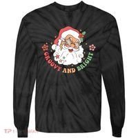 Groovy And Bright Santa Claus Christmas Tie-Dye Long Sleeve Shirt thumb 0