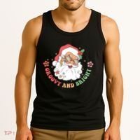 Groovy And Bright Santa Claus Christmas Tank Top thumb 3