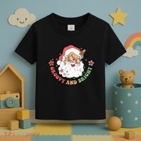 Groovy And Bright Santa Claus Christmas Toddler T-Shirt thumb 3