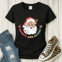 Groovy And Bright Santa Claus Christmas Women's T-Shirt thumb 3
