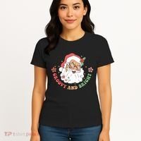 Groovy And Bright Santa Claus Christmas Women's T-Shirt thumb 4