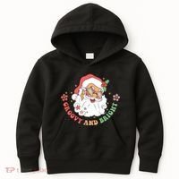 Groovy And Bright Santa Claus Christmas Kids Hoodie thumb 0