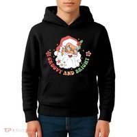 Groovy And Bright Santa Claus Christmas Kids Hoodie thumb 4