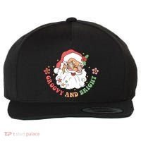 Groovy And Bright Santa Claus Christmas Wool Snapback Cap thumb 0