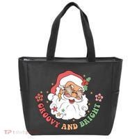 Groovy And Bright Santa Claus Christmas Tote Bag thumb 0