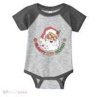 Groovy And Bright Santa Claus Christmas Infant Baby Jersey Bodysuit thumb 0