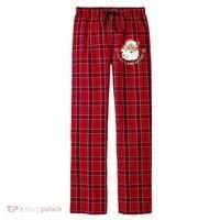 Groovy And Bright Santa Claus Christmas Men's Flannel Plaid Pajama Pants thumb 0
