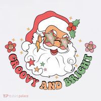 Groovy And Bright Santa Claus Christmas Garment-Dyed Sweatshirt thumb 2
