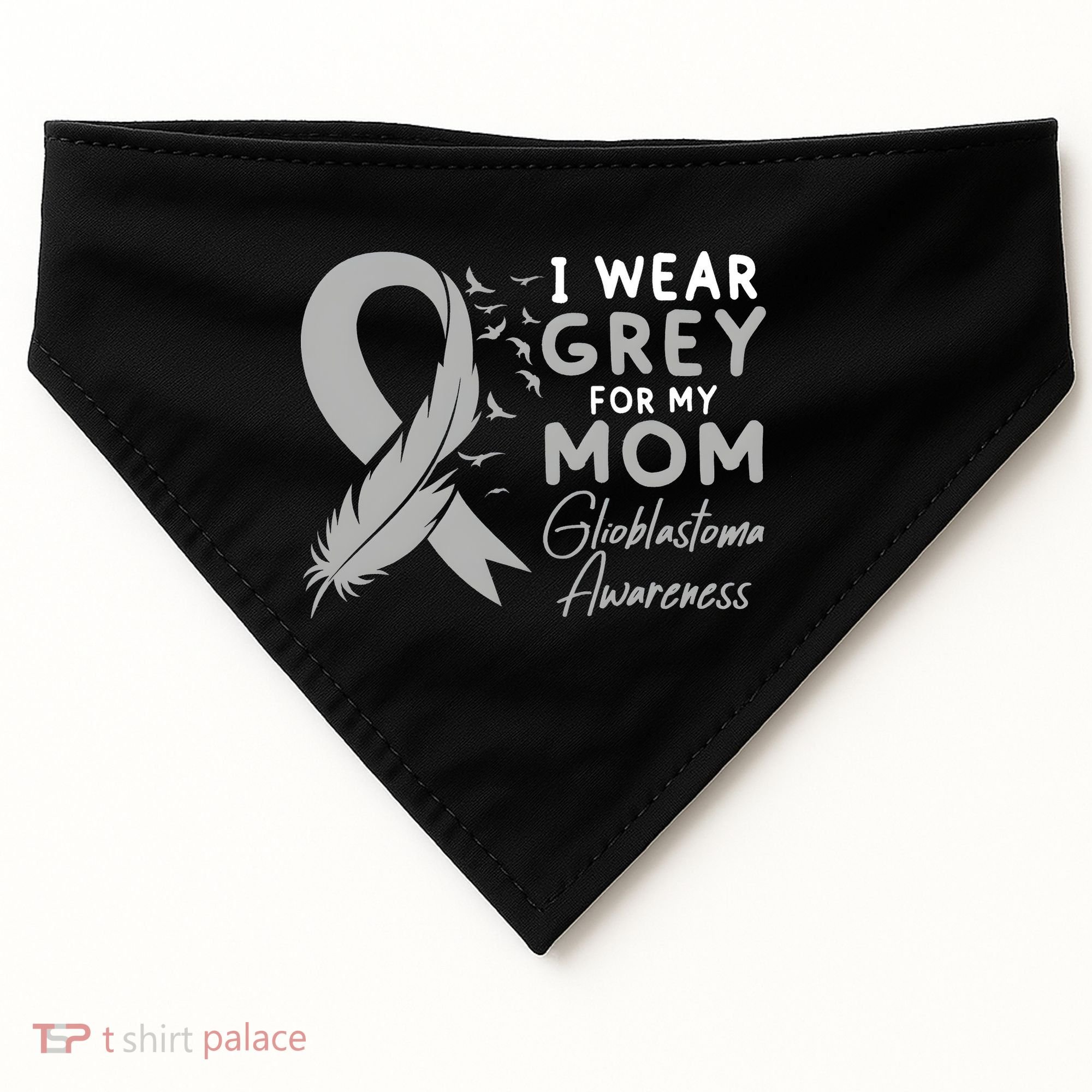 Glioblastoma Awareness Brain Cancer USA-Made Doggie Bandana