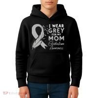 Glioblastoma Awareness Brain Cancer Kids Hoodie thumb 4