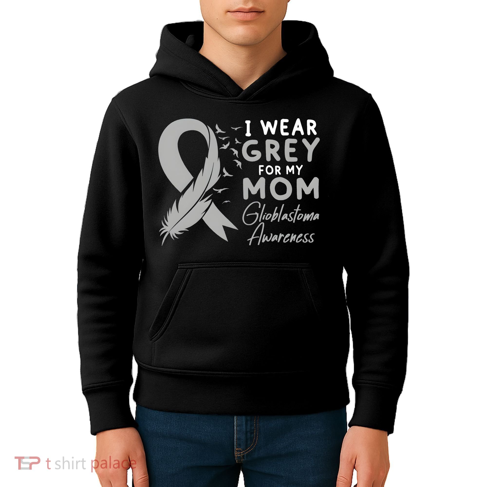 Glioblastoma Awareness Brain Cancer Kids Hoodie