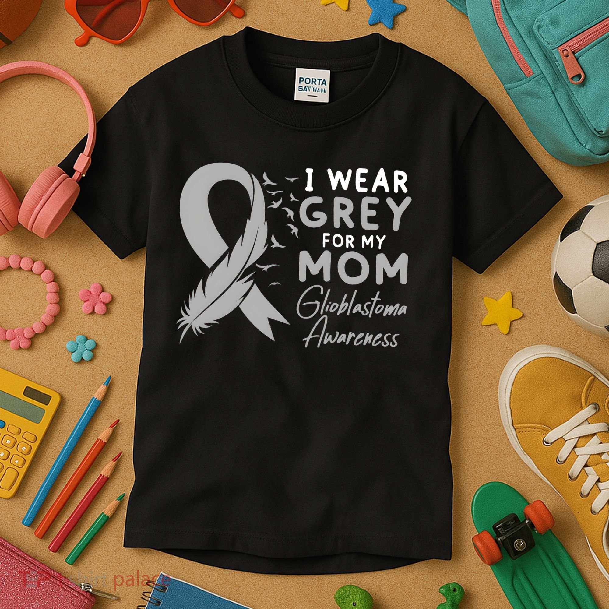 Glioblastoma Awareness Brain Cancer Kids T-Shirt