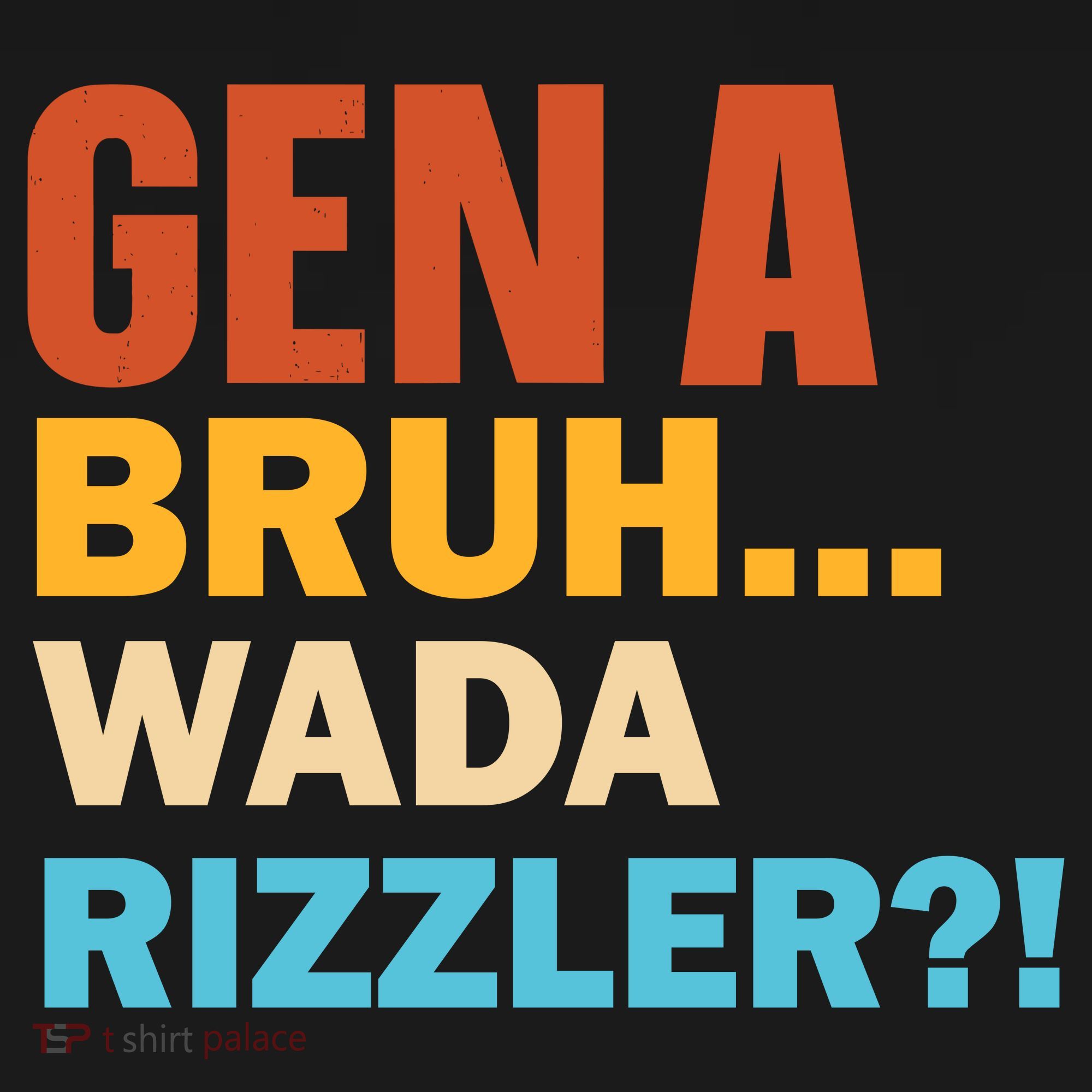Gen A Bruh Wada Rizzler Kids Hoodie
