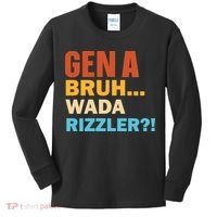 Gen A Bruh Wada Rizzler Kids Long Sleeve Shirt thumb 0