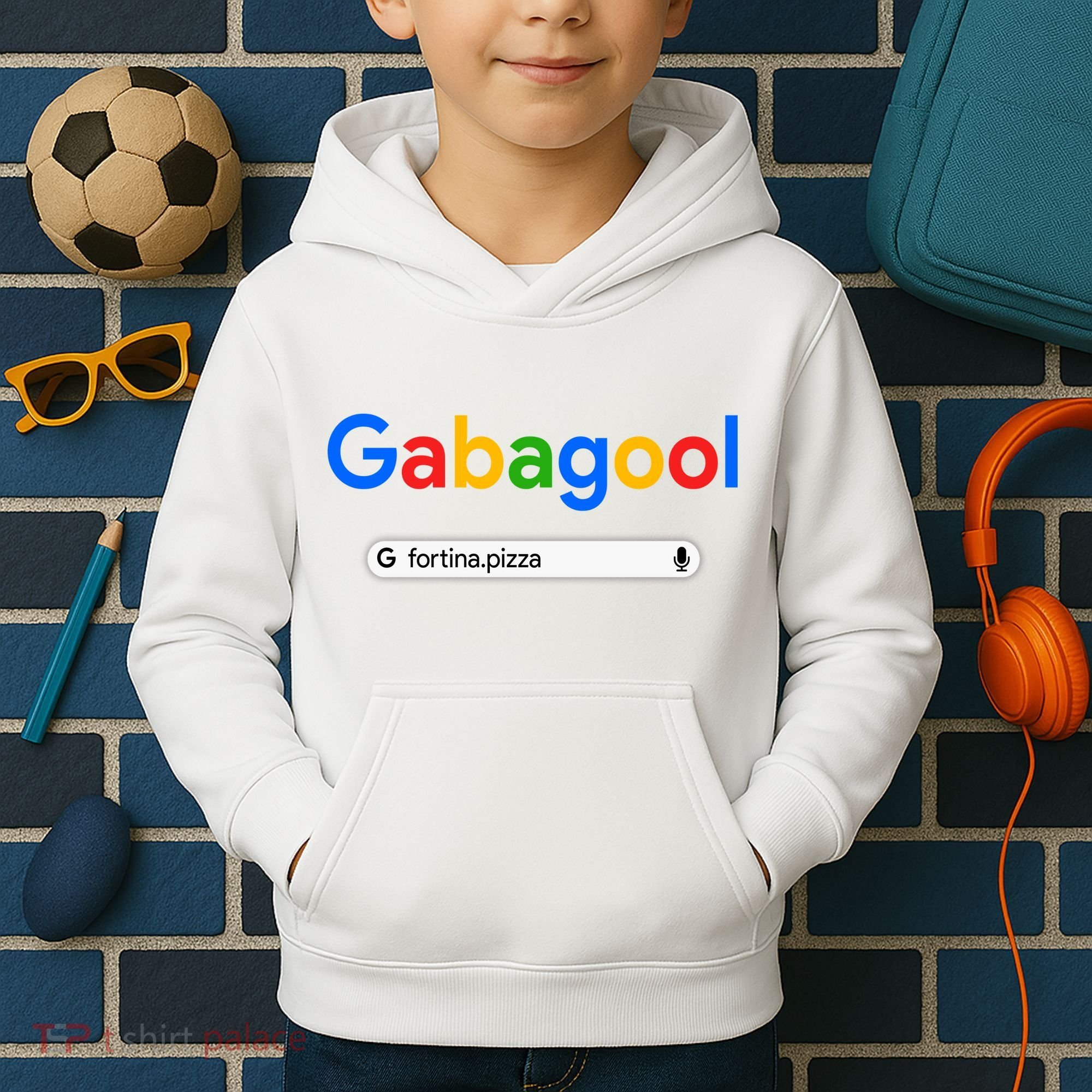 Gabagool Fortina Pizza Kids Hoodie