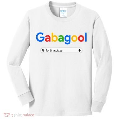 Gabagool Fortina Pizza Kids Long Sleeve Shirt