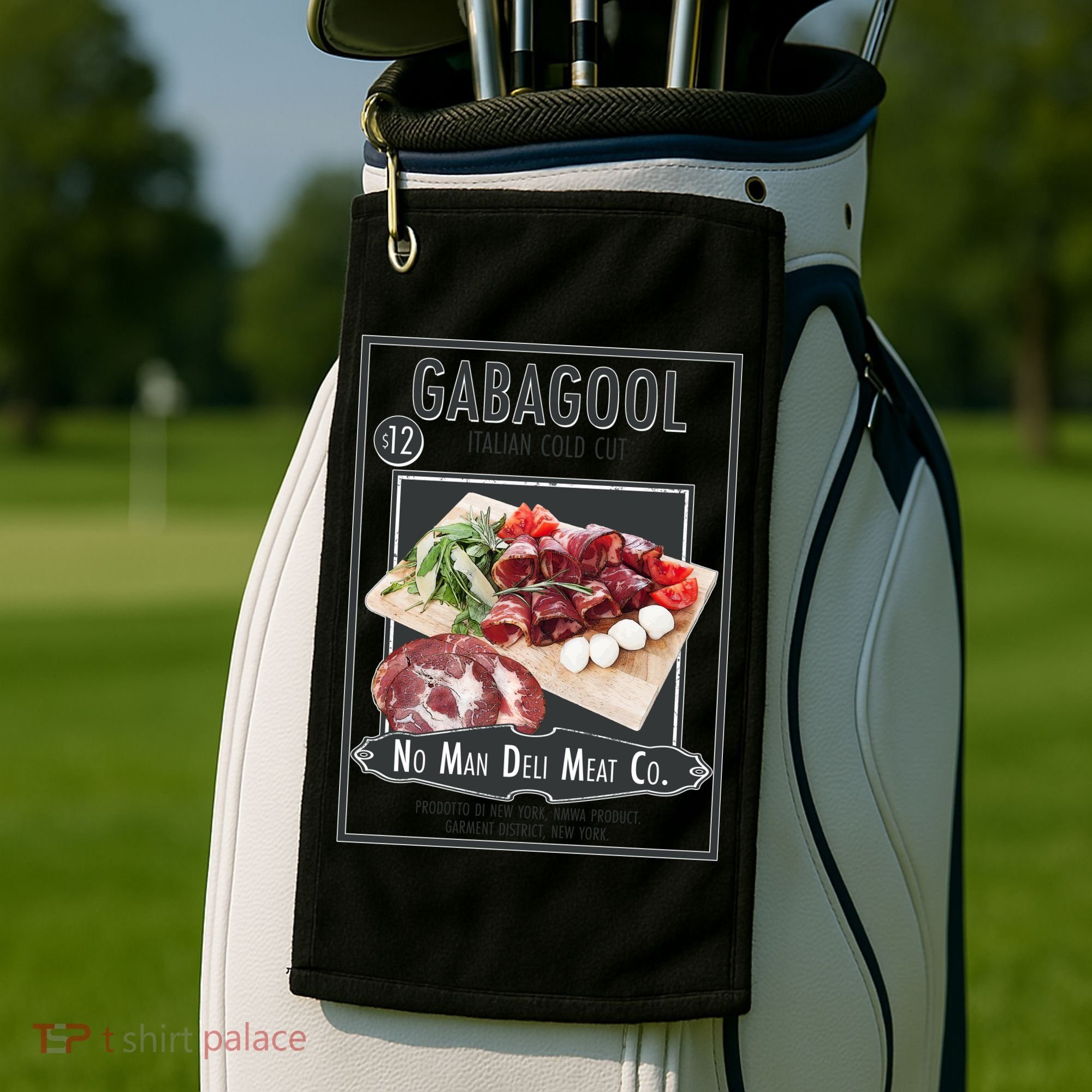 Gabagool No Man Deli Meat Co Golf Towel