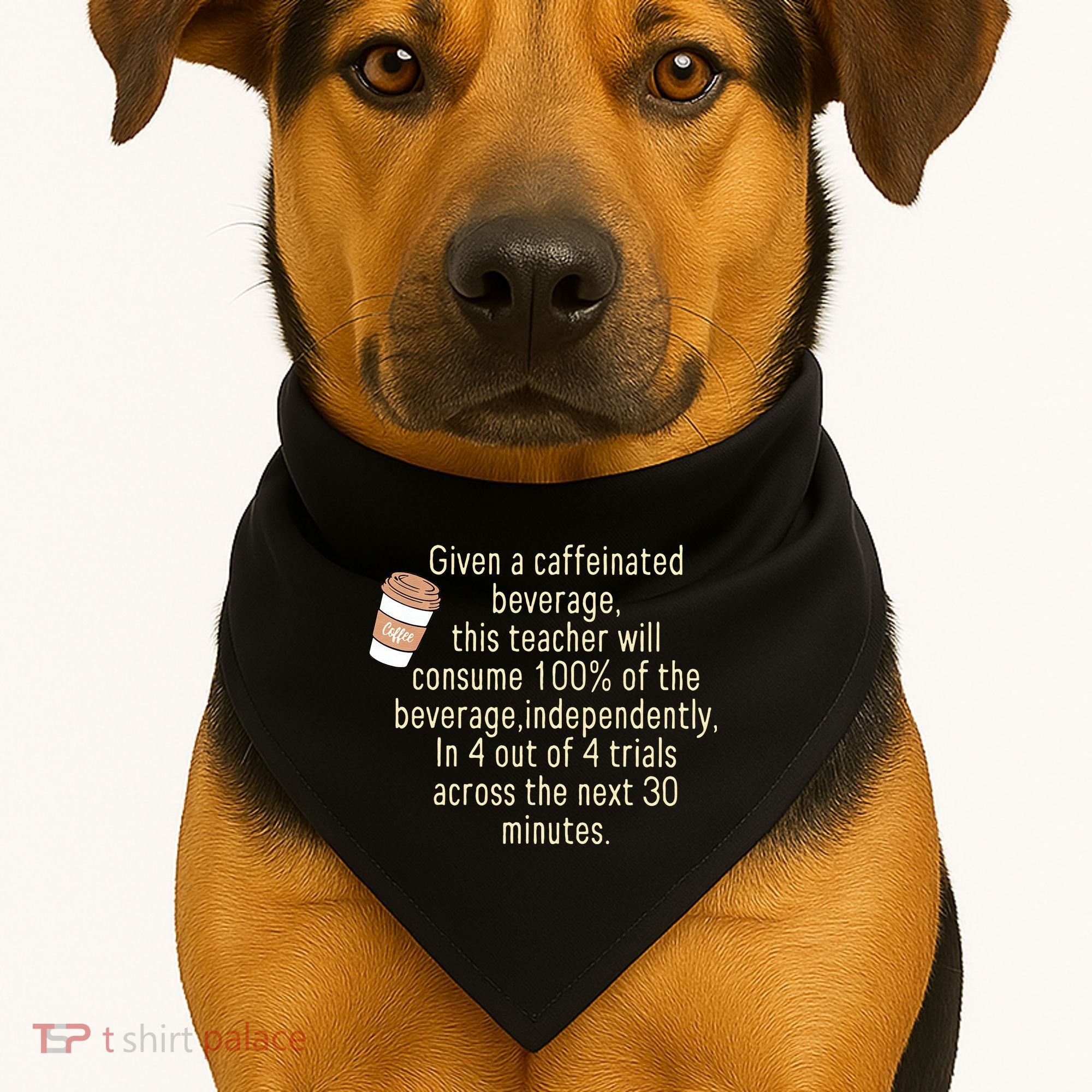 Given A Caffeinated Beverage This Teacher Will Consume USA-Made Doggie Bandana