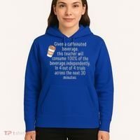 Given A Caffeinated Beverage This Teacher Will Consume Hoodie thumb 5
