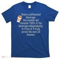Given A Caffeinated Beverage This Teacher Will Consume T-Shirt thumb 0