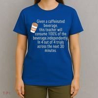 Given A Caffeinated Beverage This Teacher Will Consume T-Shirt thumb 4