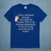 Given A Caffeinated Beverage This Teacher Will Consume T-Shirt thumb 5