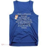 Given A Caffeinated Beverage This Teacher Will Consume Tank Top thumb 0