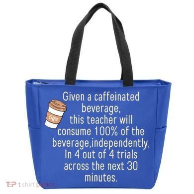 Given A Caffeinated Beverage This Teacher Will Consume Tote Bag
