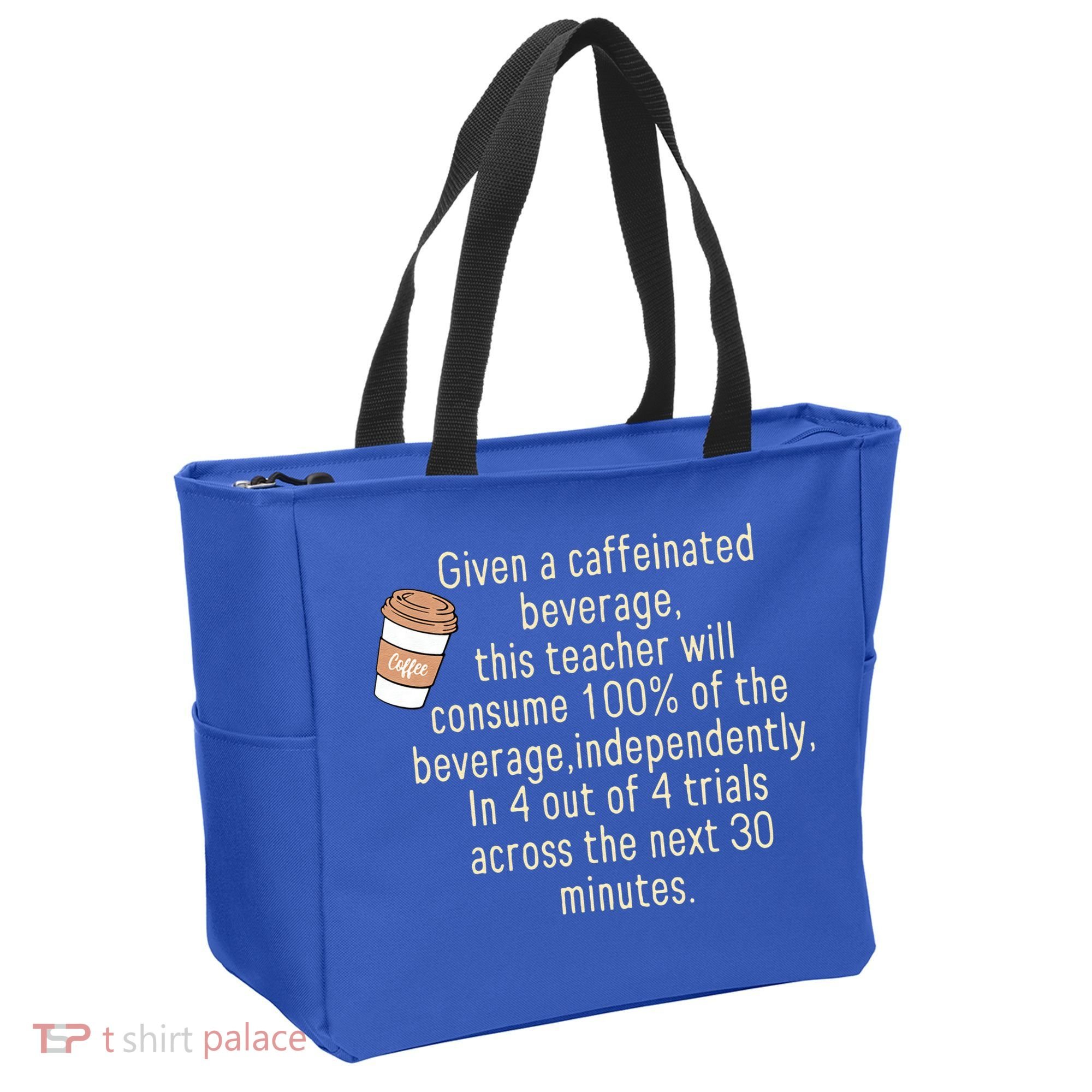 Given A Caffeinated Beverage This Teacher Will Consume Tote Bag