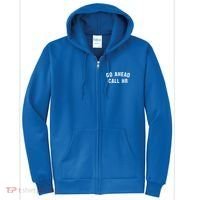 Go Ahead Call Hr! Joking Fun Hr Full Zip Hoodie thumb 0