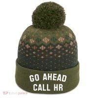 Go Ahead Call Hr! Joking Fun Hr The Baniff Cuffed Pom Beanie thumb 0