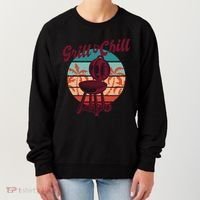 Grill And Chill Vacation Retro Sunset Women's Sweatshirt thumb 0