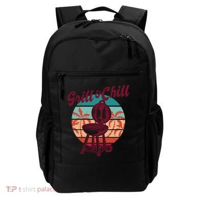 Grill And Chill Vacation Retro Sunset Backpack