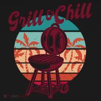 Grill And Chill Vacation Retro Sunset Coaster thumb 2