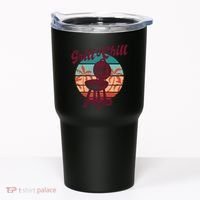 Grill And Chill Vacation Retro Sunset Tumbler thumb 0