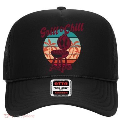 Grill And Chill Vacation Retro Sunset Hat