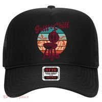 Grill And Chill Vacation Retro Sunset Hat thumb 0