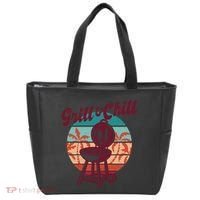 Grill And Chill Vacation Retro Sunset Tote Bag thumb 0