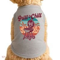 Grill And Chill Vacation Retro Sunset Doggie Tank thumb 0