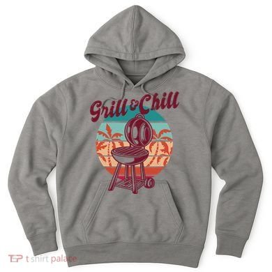 Grill And Chill Vacation Retro Sunset Hoodie