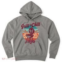 Grill And Chill Vacation Retro Sunset Hoodie thumb 0